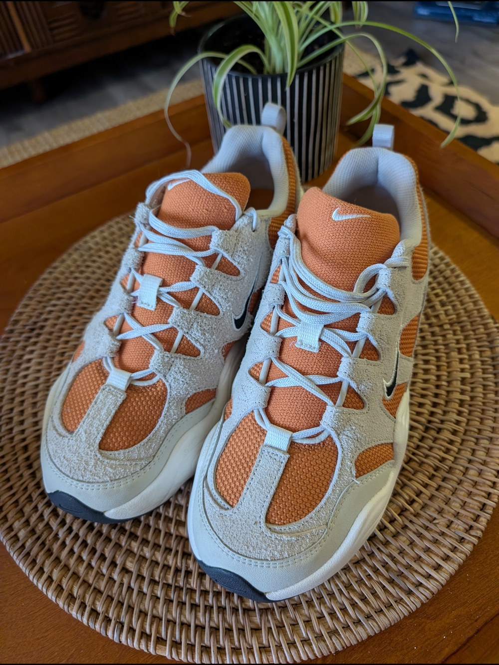 Nike Men Orange and Cream Trail Running Shoes